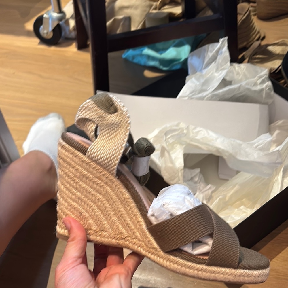 Jcrew army green espadrilles!